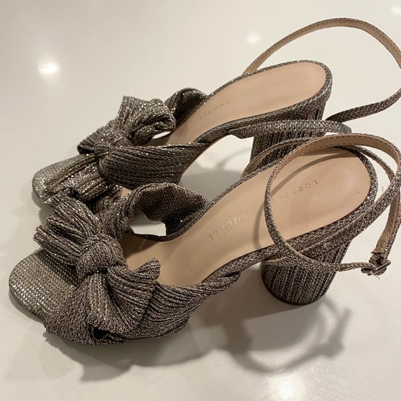 Loeffler Randall Silver Gold Camellia sz 7 - Picture 4 of 10